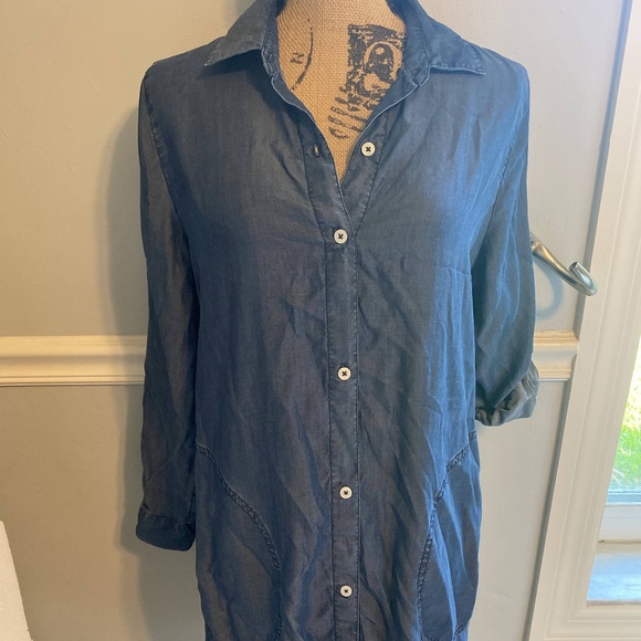 Tommy Bahama Blue button down dress - Picture 1 of 4